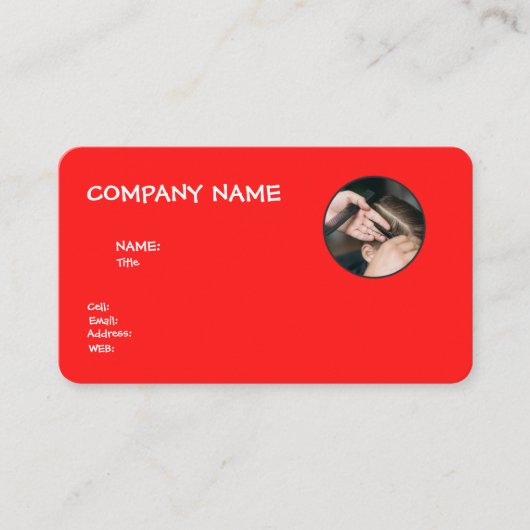 BASISSJABLOON VISITEKAARTJE HAIR SALON (Voorkant)