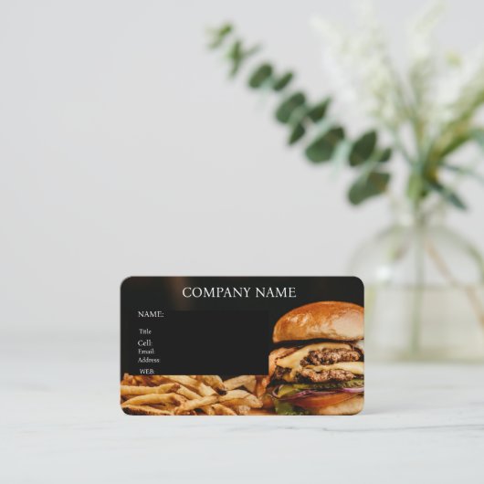 BASISSJABLOON VISITEKAARTJE HAMBURGERS (Staand voorkant)