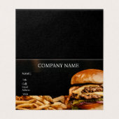 BASISSJABLOON VISITEKAARTJE HAMBURGERS KAART (Buitenkant ongevouwen)