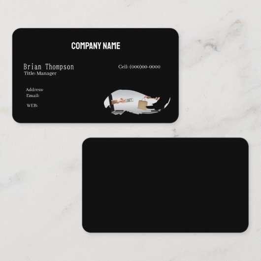 BASISSJABLOON VISITEKAARTJE, ONLINE WINKEL VISITEKAARTJE (Voorkant / Achterkant)