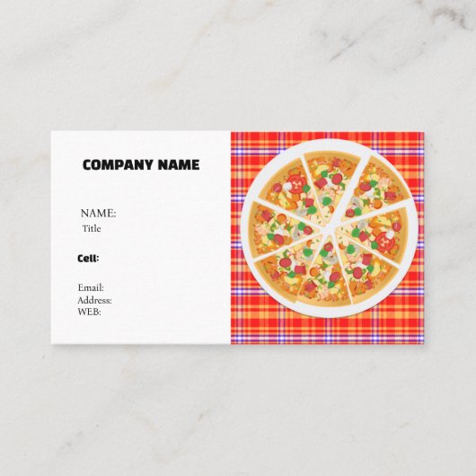 BASISSJABLOON VISITEKAARTJE PIZZA (Voorkant)