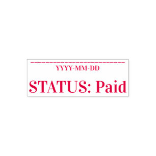 Basisstatus: Betaald Rubber Stempel