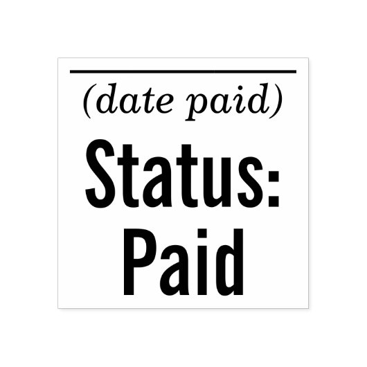 Basisstatus: betaald Rubberstempel (Afrduk)