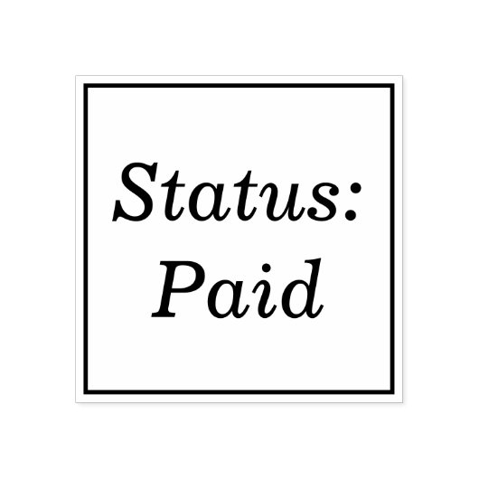 Basisstatus: betaald Rubberstempel (Afrduk)