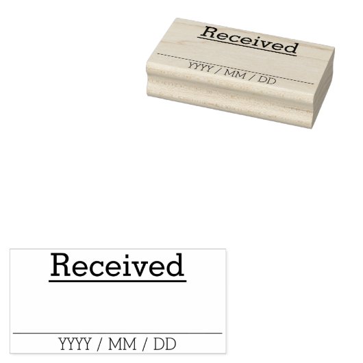 Basisstempel "Ontvangen" Rubber Rubberstempel (Gestempeld)