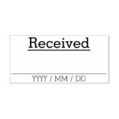 Basisstempel "Ontvangen" Rubber Rubberstempel (Afrduk)