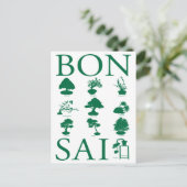 Basisstijlen van Bonsai-boom Briefkaart (Staand voorkant)