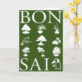 Basisstijlen van Bonsai-boom Kaart (Gele Bloem)
