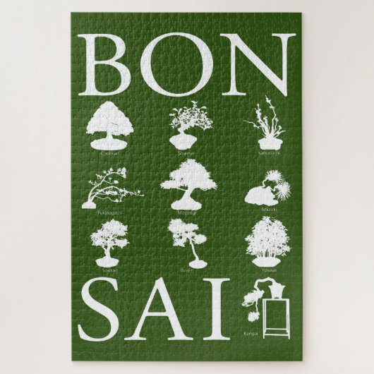 Basisstijlen van Bonsai-boom Legpuzzel (Verticaal)