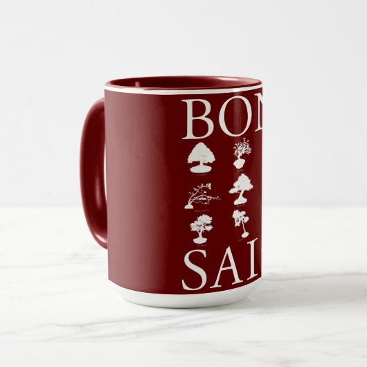 Basisstijlen van Bonsai-boom Mok (Voorkant links)