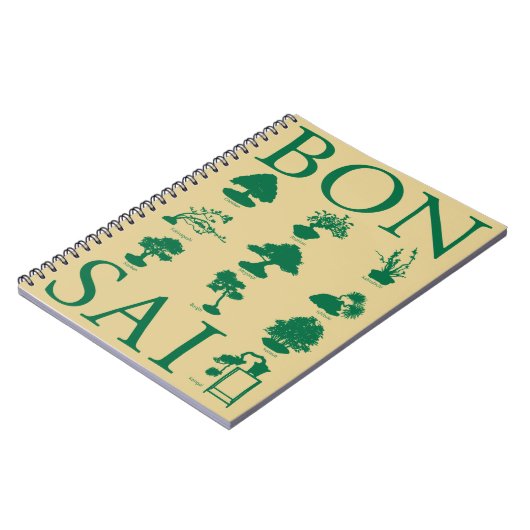 Basisstijlen van Bonsai-boom Notitieboek (Linkerzijde)