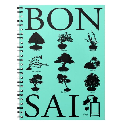 Basisstijlen van Bonsai-boom Notitieboek (Voorkant)