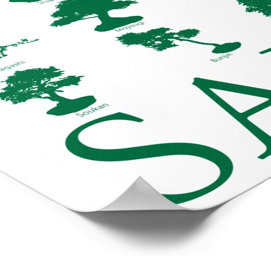 Basisstijlen van Bonsai-boom Poster (Hoek)