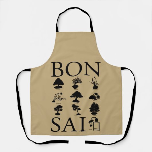 Basisstijlen van Bonsai-boom Schort (Voorkant)