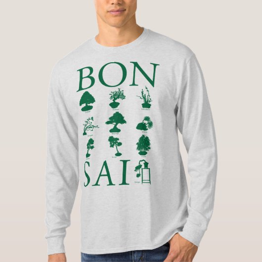 Basisstijlen van Bonsai-boom T-shirt (Voorkant)
