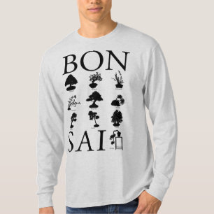 Basisstijlen van Bonsai-boom T-shirt