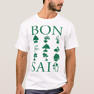 Basisstijlen van Bonsai-boom T-shirt