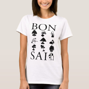 Basisstijlen van Bonsai-boom T-shirt