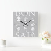 Basisstijlen van Bonsai-boom Vierkante Klok (Huis)