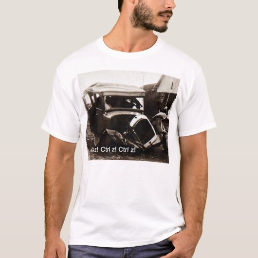 BasisT-shirt met klassieke crash en Ctrl z T-shirt (Voorkant)