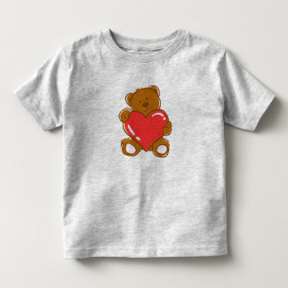 Basist-shirt voor peuters met teddybeerontwerp  kinder shirts