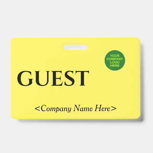 Basistoegangskaart voor "GUEST" Badge (Voorzijde)