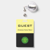 Basistoegangskaart voor "GUEST" Badge (Achterkant met uittrekbare clip)