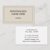 Basisversie en minimaal professioneel Visitekaartj Visitekaartje (Voorkant / Achterkant)