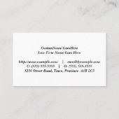 Basisversie en minimaal professioneel Visitekaartj Visitekaartje (Achterkant)