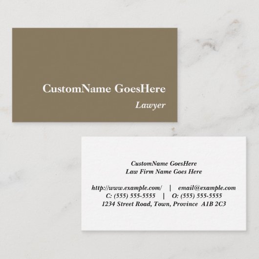 Basisversie en minimaal professioneel Visitekaartj Visitekaartje (Voorkant / Achterkant)