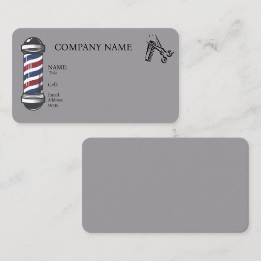 BASISVISITEKAARTJE SJABLOON VISITEKAARTJE (Voorkant / Achterkant)