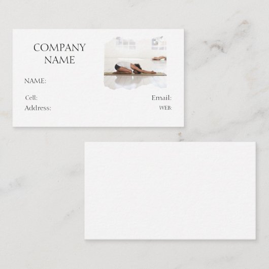 BASISVISITEKAARTJE SJABLOON VISITEKAARTJE (Voorkant / Achterkant)