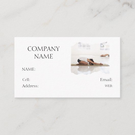 BASISVISITEKAARTJE SJABLOON VISITEKAARTJE (Voorkant)