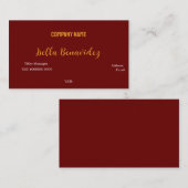 BASISVISITEKAARTJE SJABLOON VISITEKAARTJE (Voorkant / Achterkant)