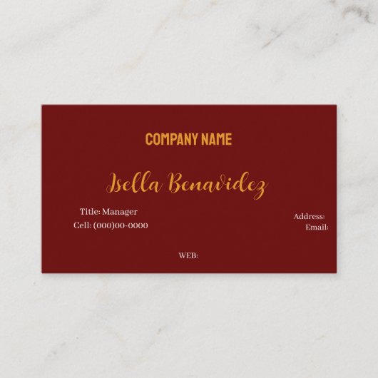 BASISVISITEKAARTJE SJABLOON VISITEKAARTJE (Voorkant)