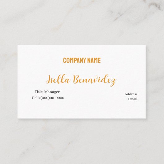 BASISVISITEKAARTJE SJABLOON VISITEKAARTJE (Voorkant)