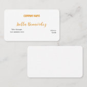 BASISVISITEKAARTJE SJABLOON VISITEKAARTJE (Voorkant / Achterkant)