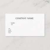 BASISVISITEKAARTJE SJABLOON VISITEKAARTJE (Voorkant)