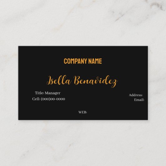 BASISVISITEKAARTJE SJABLOON VISITEKAARTJE (Voorkant)