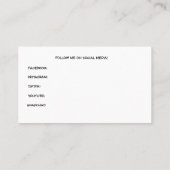 BASISVISITEKAARTJE SJABLOON VOOR EEN DJ W LINKS VISITEKAARTJE (Achterkant)