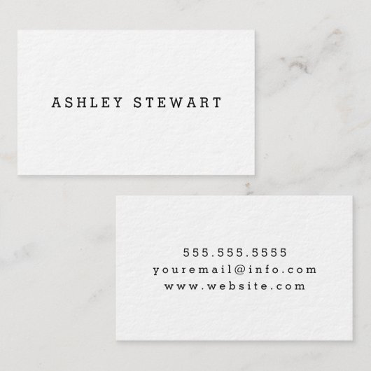 BasisVisitekaartje Visitekaartje (Voorkant / Achterkant)