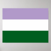Basisvlag Genderqueer Horizontaal Poster (Voorkant)