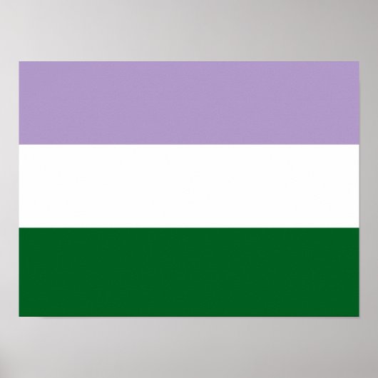 Basisvlag Genderqueer Horizontaal Poster (Voorkant)