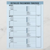 Basiswachtwoordtracker met gebruikersnaam en notit flyer (Voorkant)
