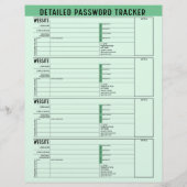 Basiswachtwoordtracker met gebruikersnaam en notit flyer (Achterkant)