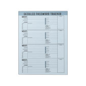 Basiswachtwoordtracker met gebruikersnaam notitieblok (Linkerzijde)