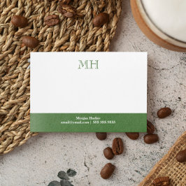 Basiswitte Moss Groene Initialen Post-it® Notes