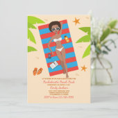 Bask In The Sun 2 vrijgezellenuitnodiging Kaart (Staand voorkant)