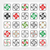 Baskenkruis Vierkante Sticker (Voorkant)