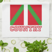 Baskenland en ikurriña, theedoek (Gevouwen)